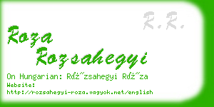 roza rozsahegyi business card